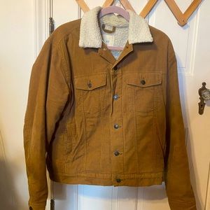 H&M Mens Large Corduroy Fleece-lined Jacket
